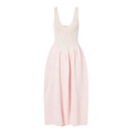 Light pink sleeveless midi dress