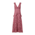 Sleeveless floral lace maxi dress