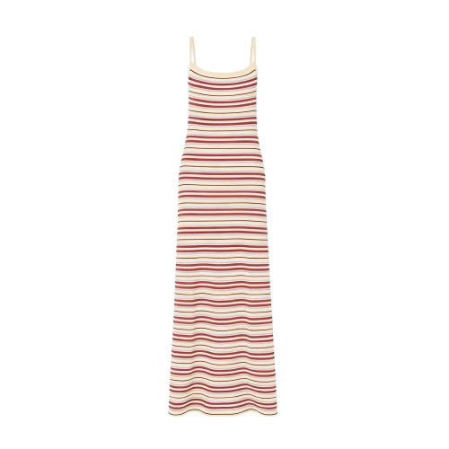 Women's striped square neck cami maxi dress
